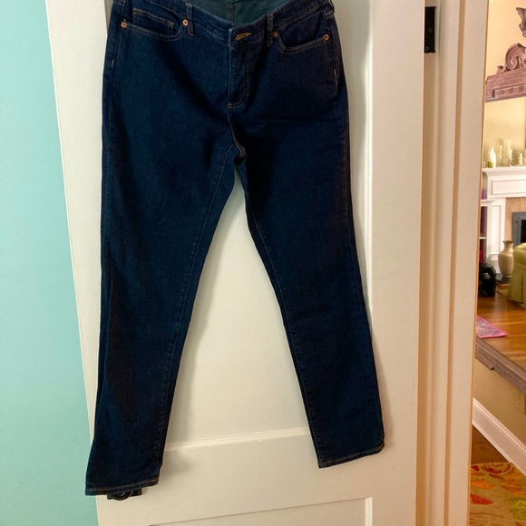 Lands-end Jeans, size 10, dark indigo,almost new,inside leg 28 1/2” - Picture 1 of 5
